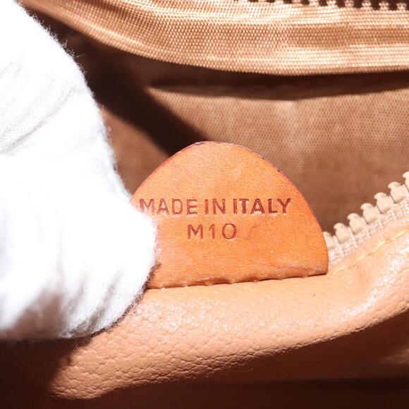 CELINE Macadam Canvas Circle Shoulder Bag Pvc Leather Brown Gold - Picture 13 of 13